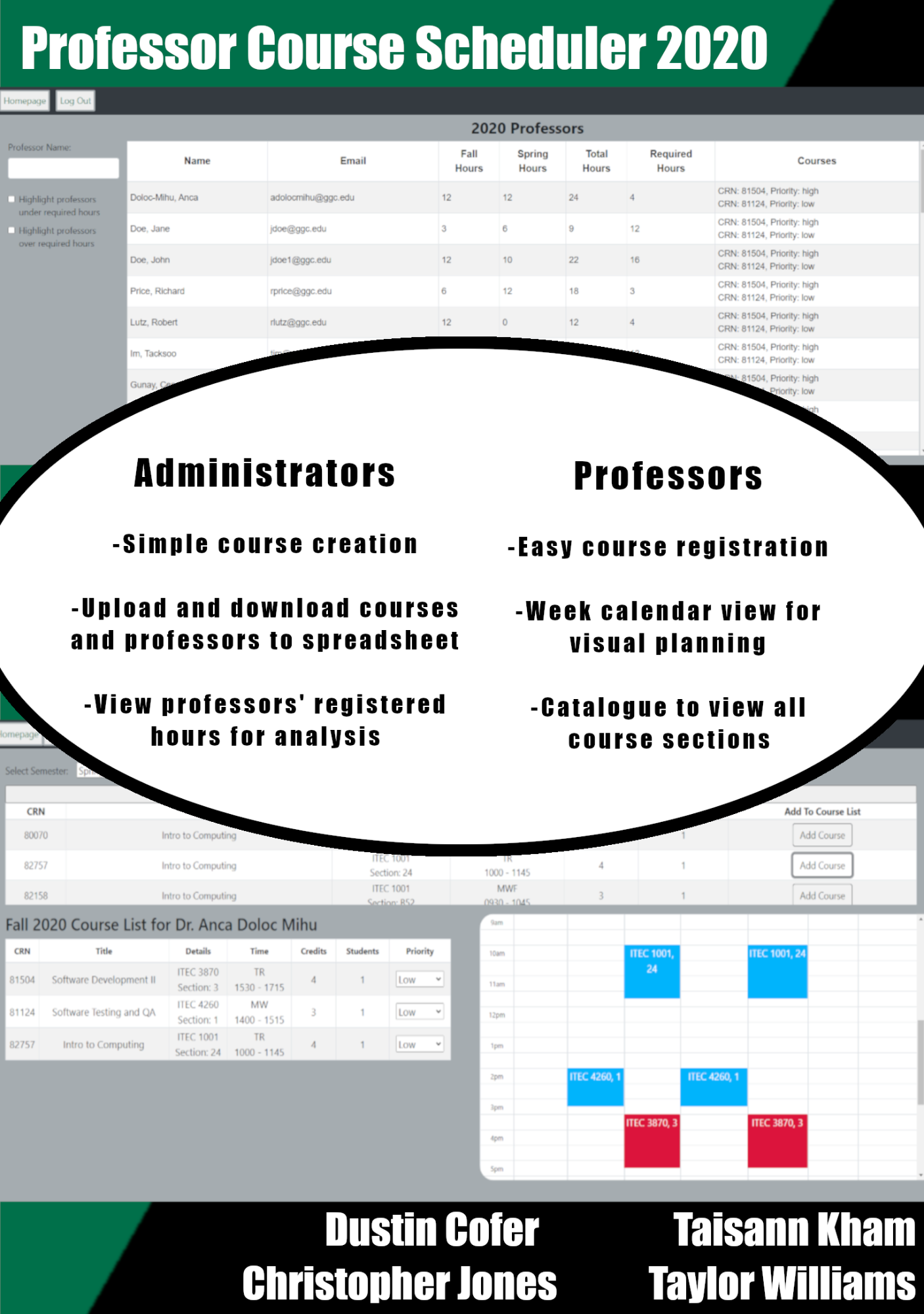 Professor Course Scheduler